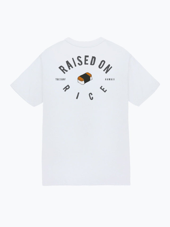 T&C Surf Designs Raised on Musubi Jersey Tee, White / S