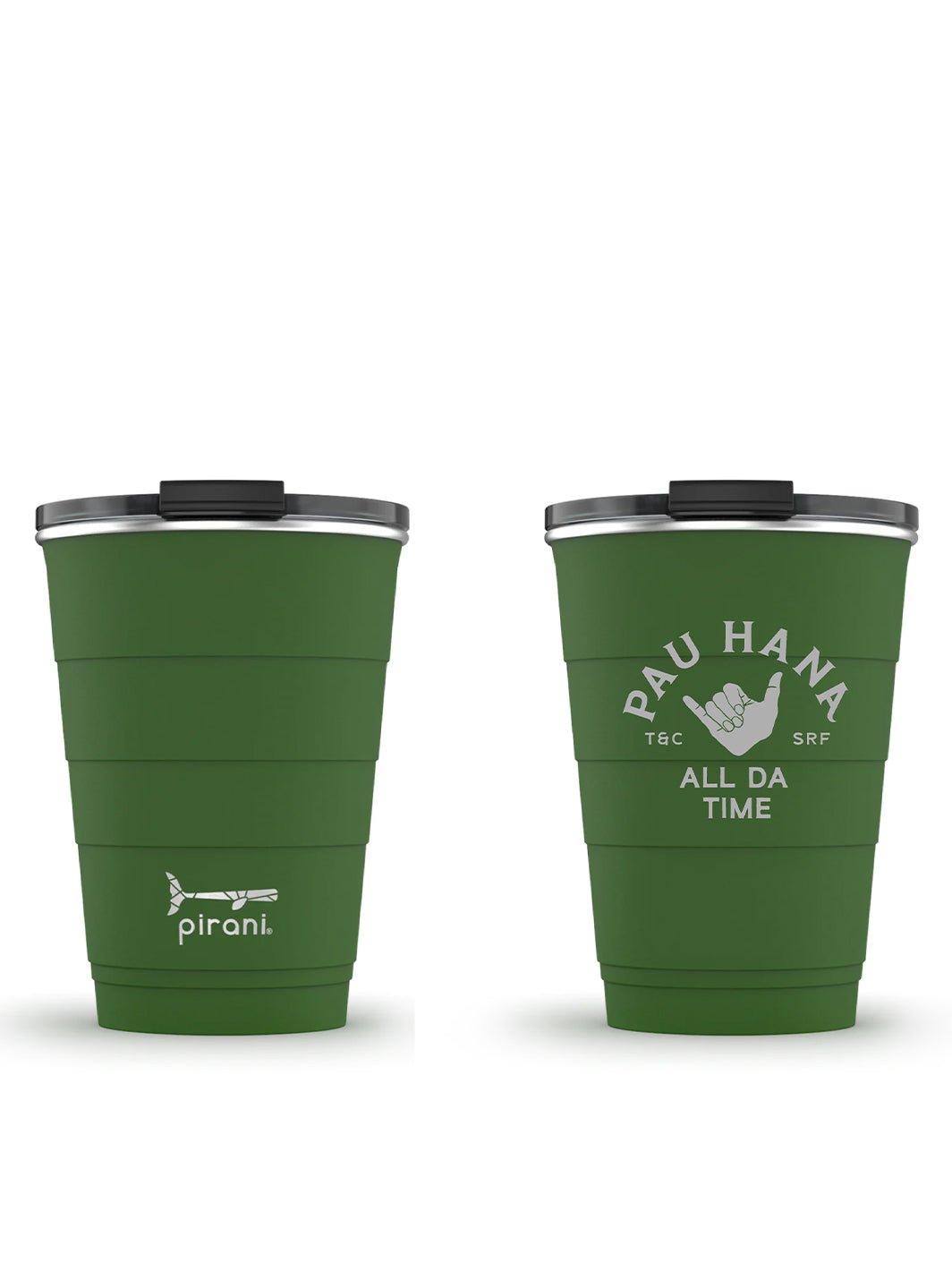 T&C Surf Designs T&C Surf 16 oz All Day Pau Hana Insulated Stackable Tumbler Pirani, Forest Green
