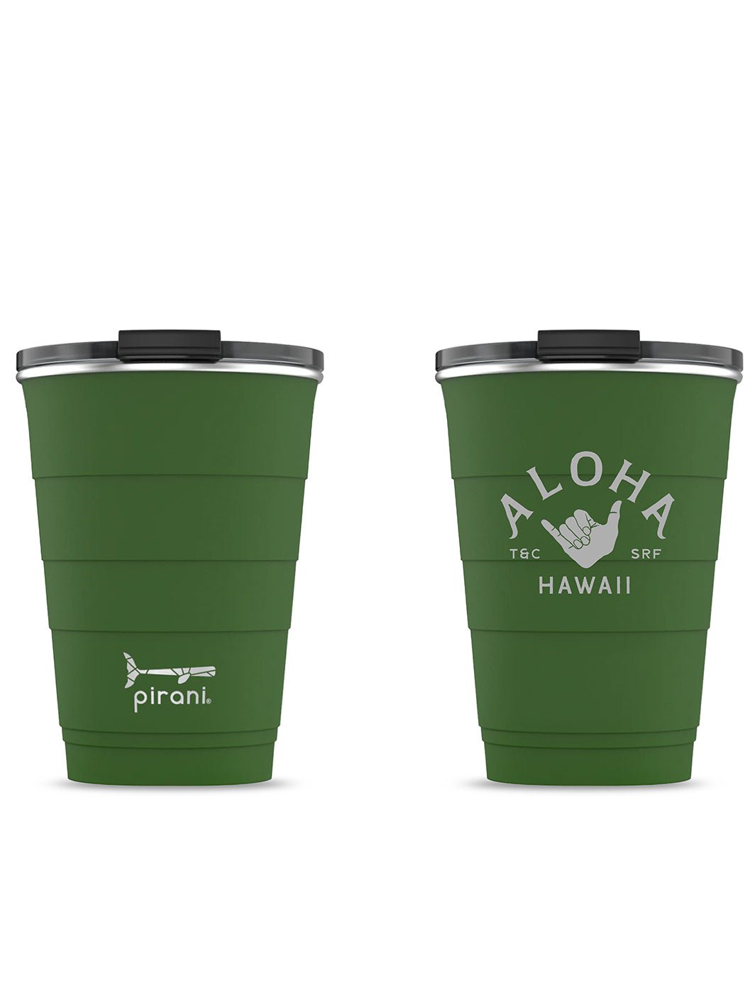 T&C Surf Designs T&C Surf 16 oz Shaka Aloha Pirani, Forest Green