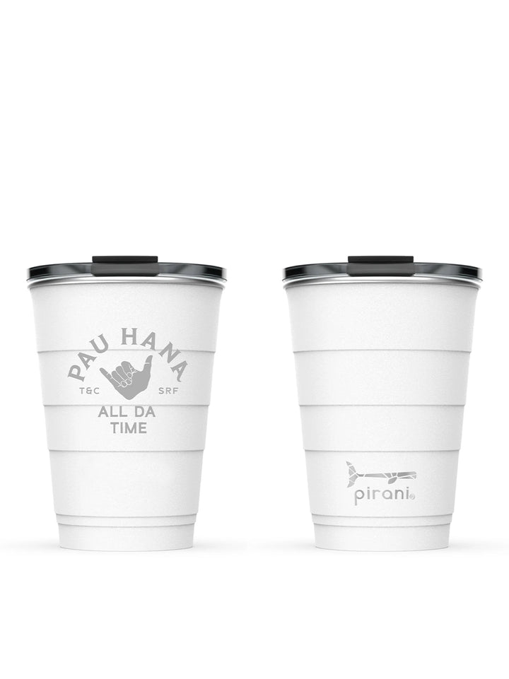 T&C Surf Designs T&C Surf 16 oz All Day Pau Hana Insulated Stackable Tumbler Pirani, Great White
