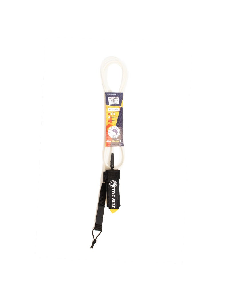 T&C Surf Designs T&C Surf 5' Comp Leash, White Black