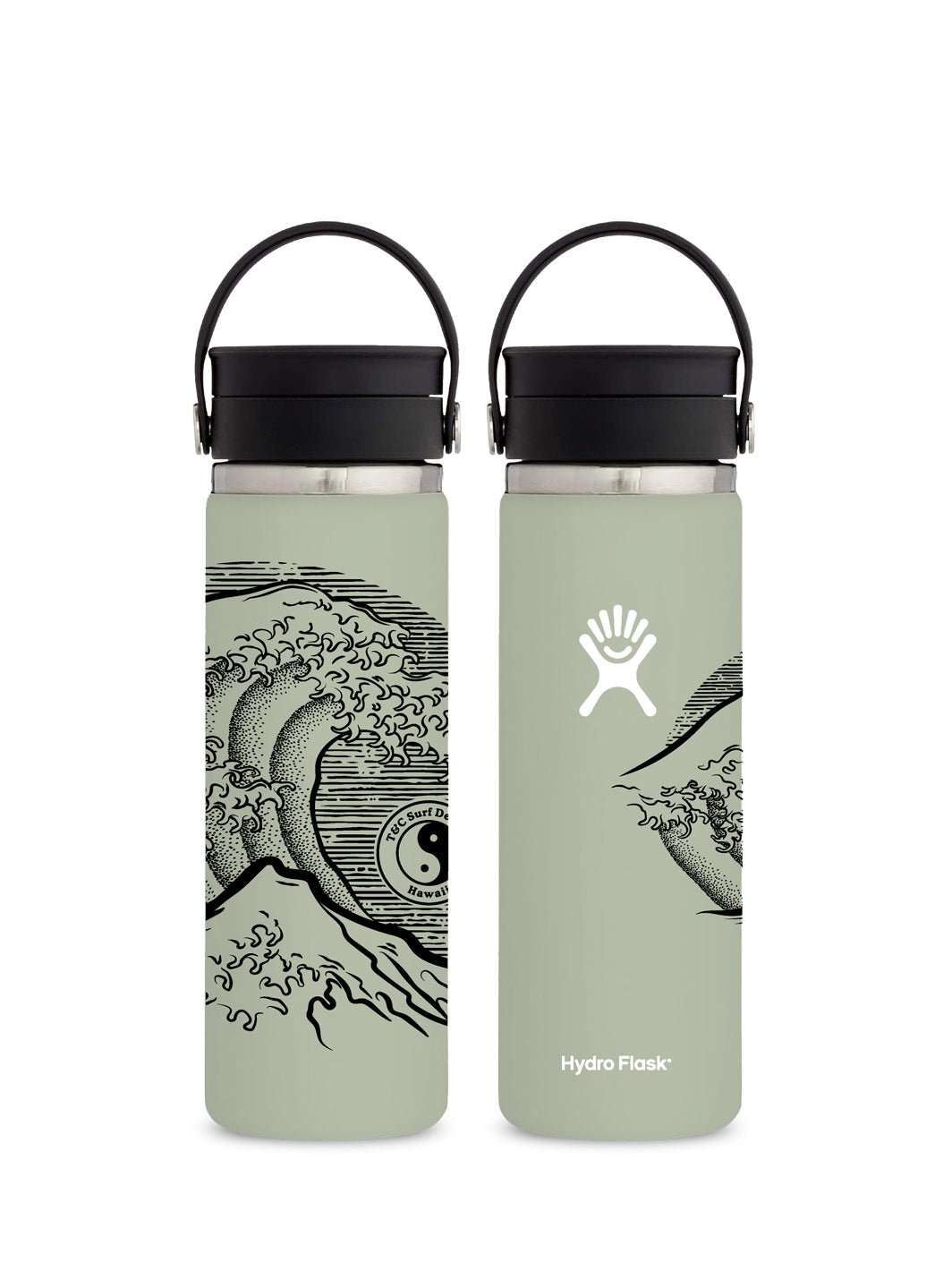 T&C Surf Designs T&C Surf 20 oz Stoked Hokusai Hydro Flask, Agave