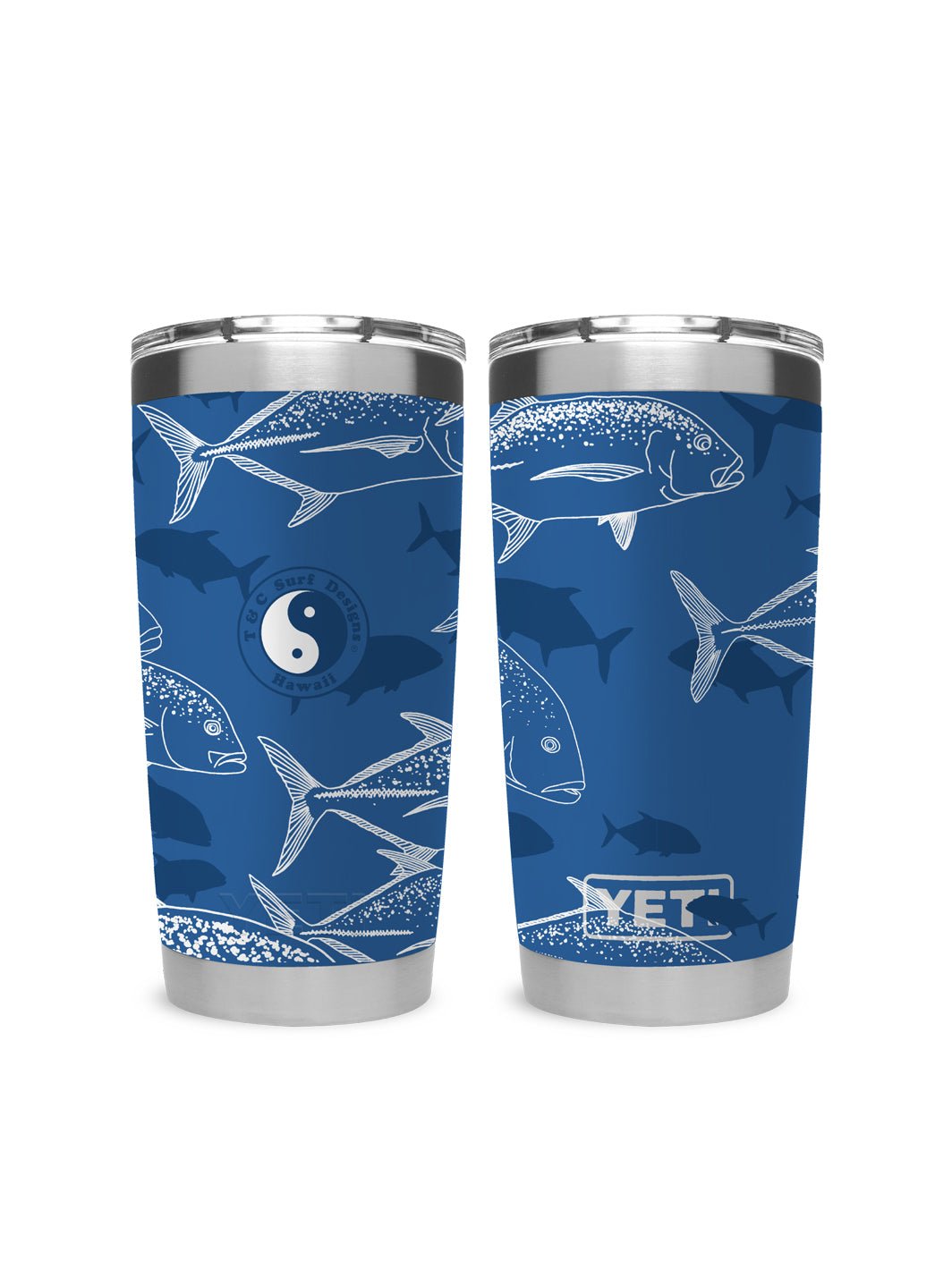 T&C Surf Designs T&C Surf 20 oz Ulua Flow Tumbler Yeti, Big Wave Blue