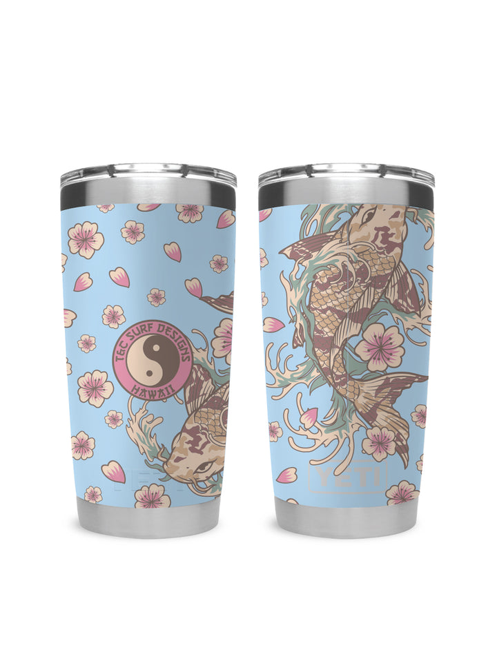T&C Surf Designs T&C Surf 20 oz Koi Waves Yeti, Big Sky Blue