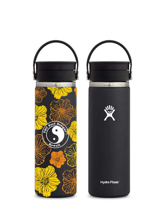 T&C Surf Designs T&C Surf 20 oz Ilima Block Hydro Flask, Black