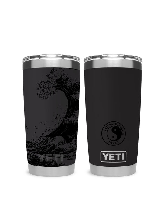 T&C Surf Designs T&C Surf 20 oz Hoku Hou Wave Tumbler Yeti, Black