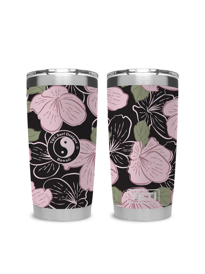 T&C Surf Designs T&C Surf 20 oz Cherreh Blossom Tumbler Yeti, Black