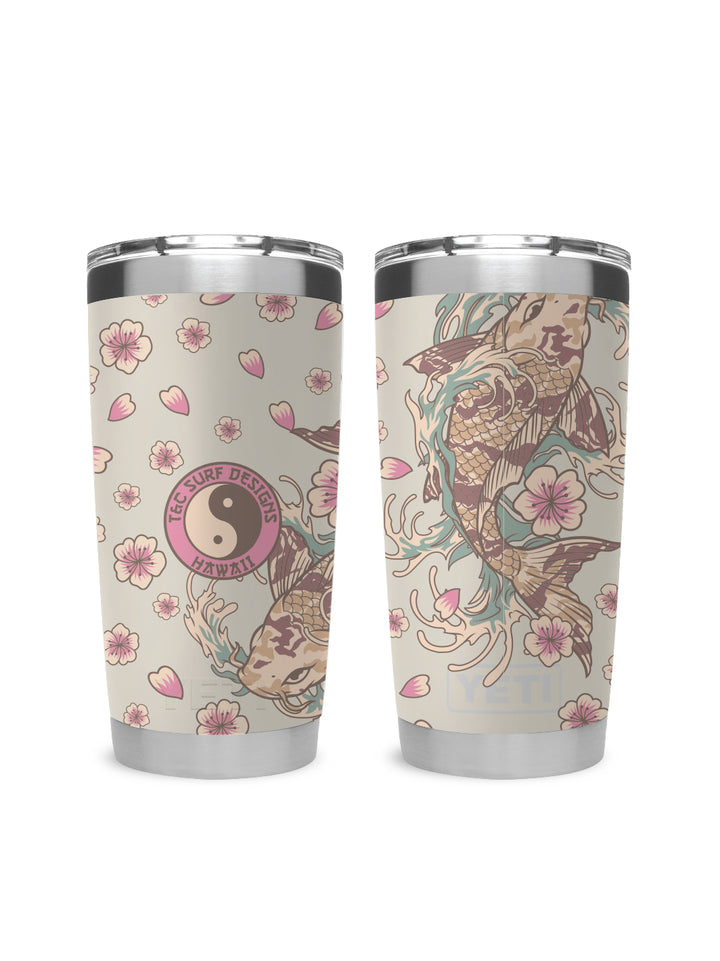 T&C Surf Designs T&C Surf 20 oz Koi Waves Yeti, Cape Taupe