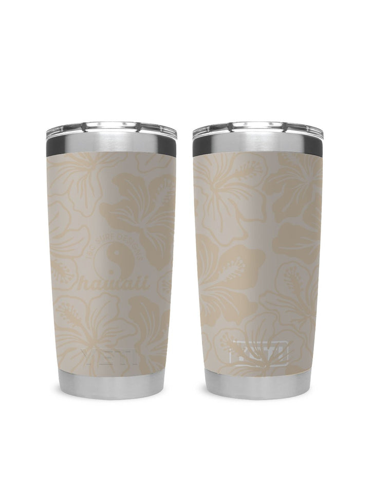T&C Surf Designs T&C Surf 20 oz Vintage Floral Band Tumbler Yeti, Cape Taupe