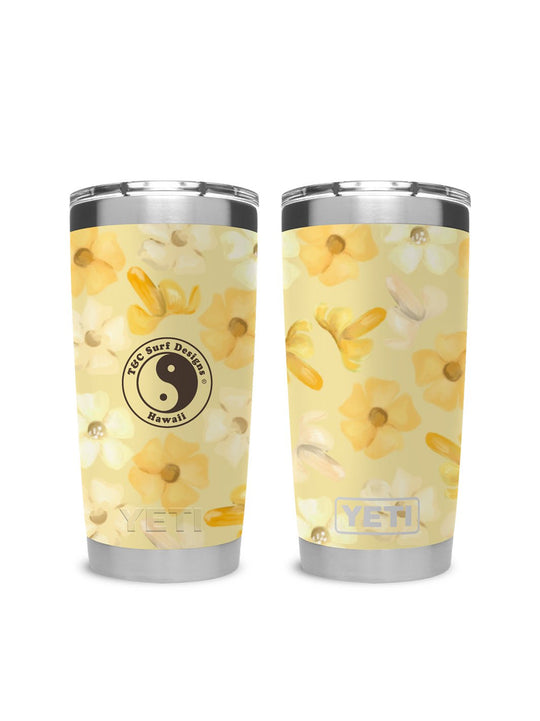 T&C Surf Designs T&C Surf 20 oz Puakenikeni Paint Tumbler Yeti, Daybreak Yellow