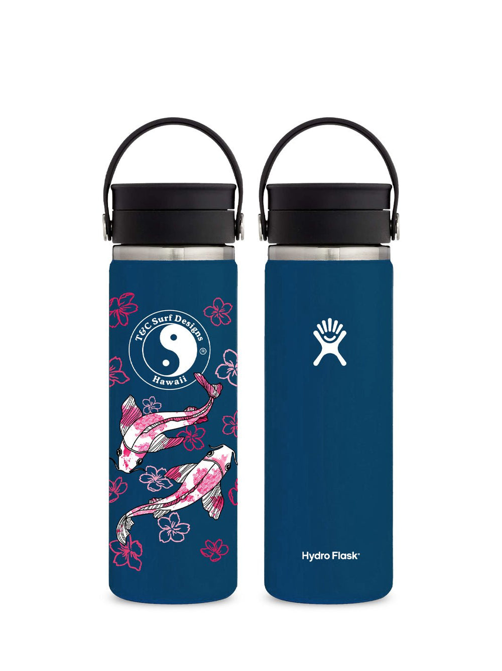 T&C Surf Designs T&C Surf 20 oz Sakura Koi Hydro Flask, Indigo