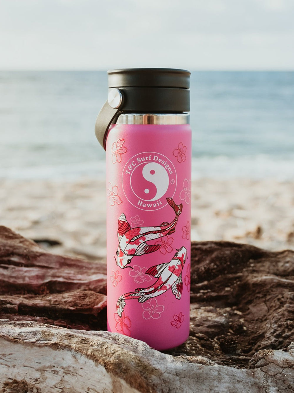 T&C Surf Designs T&C Surf 20 oz Sakura Koi Hydro Flask, 