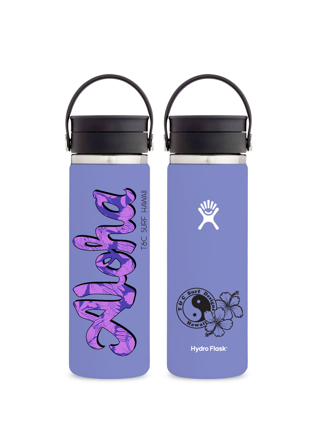 T&C Surf Designs T&C Surf 20 oz Aloha Floral Hydro Flask, Lupine