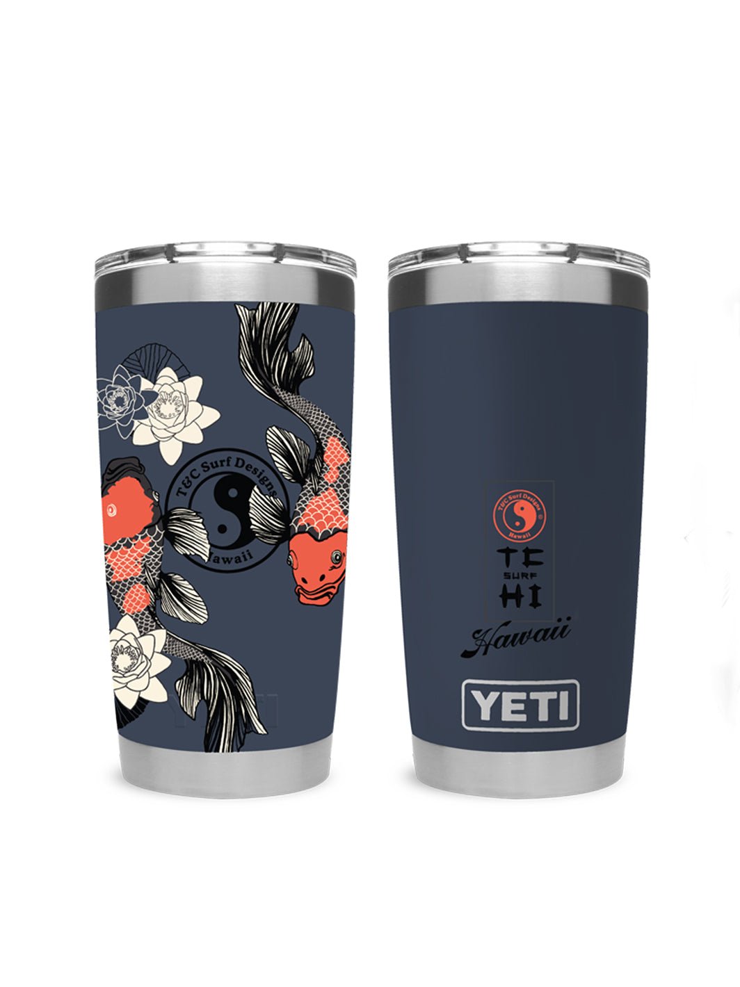 T&C Surf Designs T&C Surf 20 oz Lilykoi Tumbler Yeti, Navy