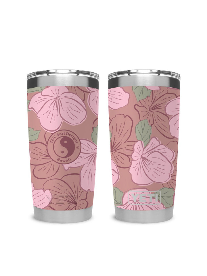 T&C Surf Designs T&C Surf 20 oz Cherreh Blossom Tumbler Yeti, Sandstone