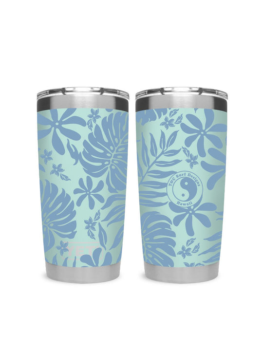 T&C Surf Designs T&C Surf 20 oz Retro Tropical Tumbler Yeti, Seafoam