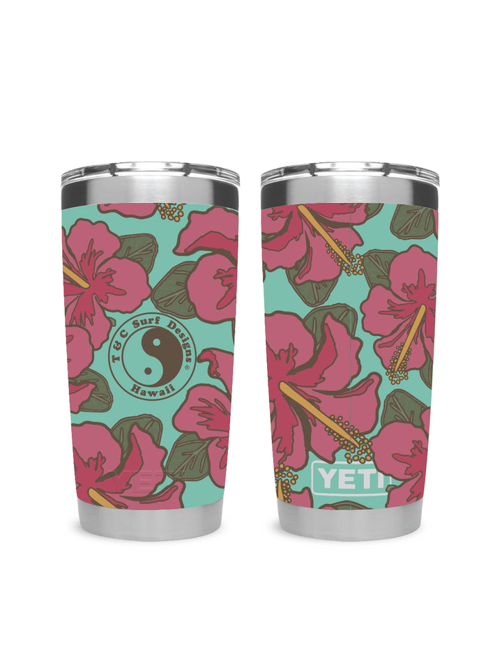 T&C Surf 20 oz Dark Floral Tumbler Yeti