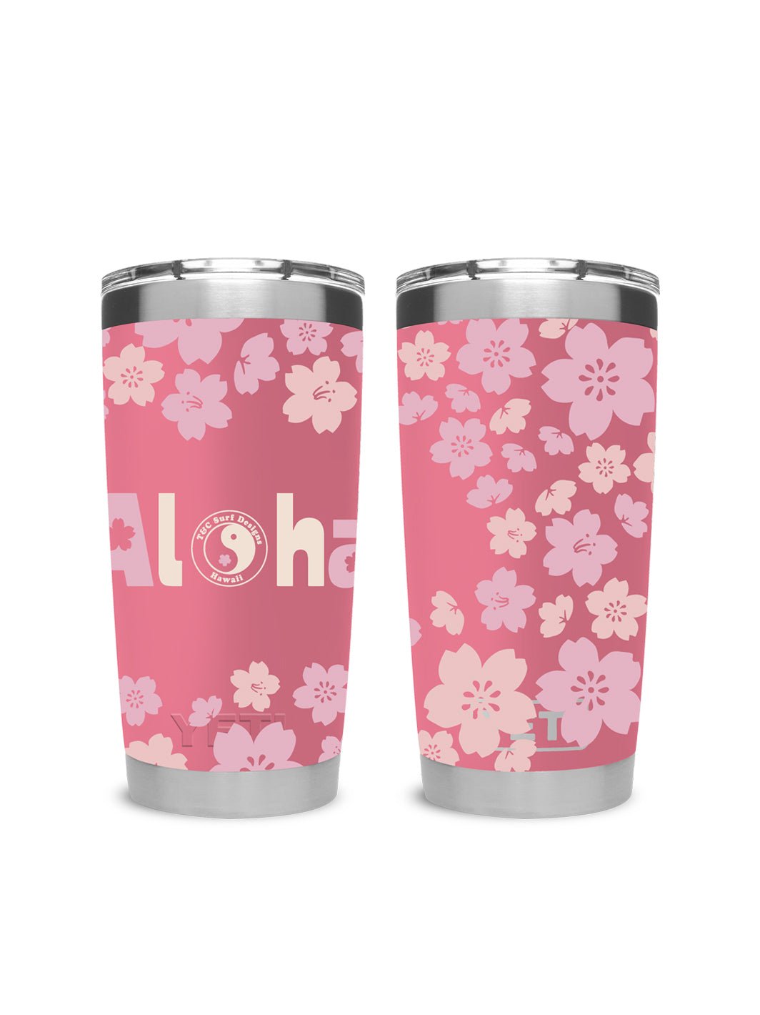 T&C Surf Designs T&C Surf 20 oz Cute Sakura Tumbler Yeti, Tropical Pink