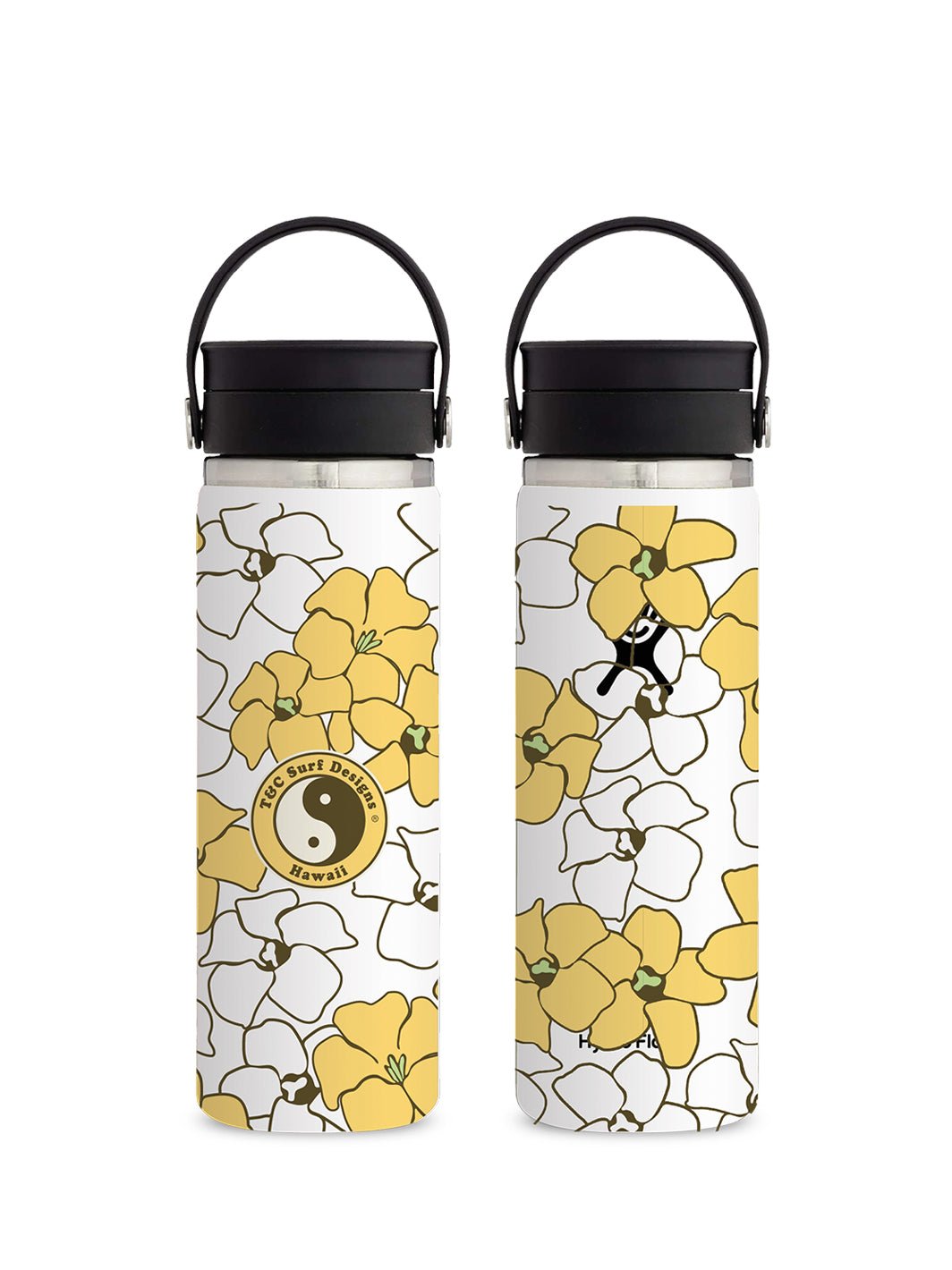 T&C Surf Designs T&C Surf 20 oz All Ova Puakenikeni Hydro Flask, White