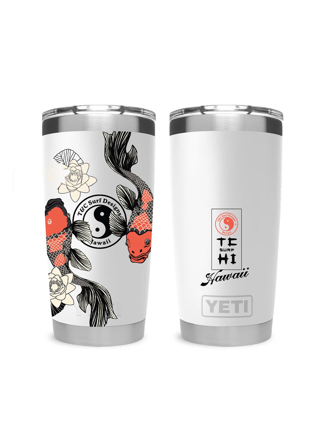 T&C Surf Designs T&C Surf 20 oz Lilykoi Tumbler Yeti, White