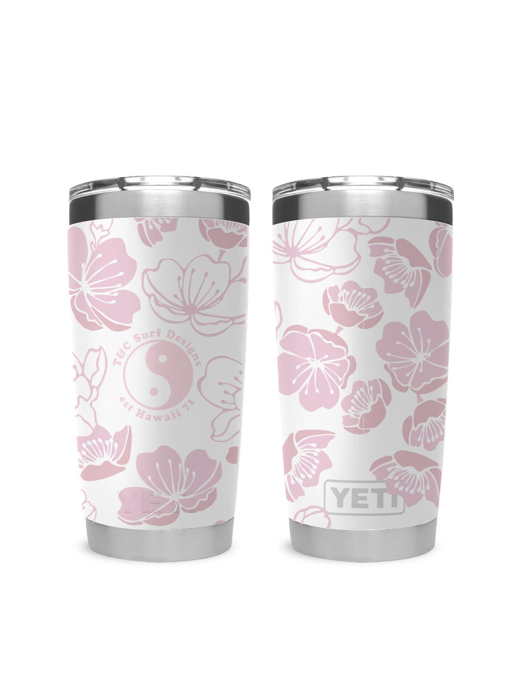 T&C Surf 20 oz Cherry Sakura Tumbler Yeti - T&C Surf Designs