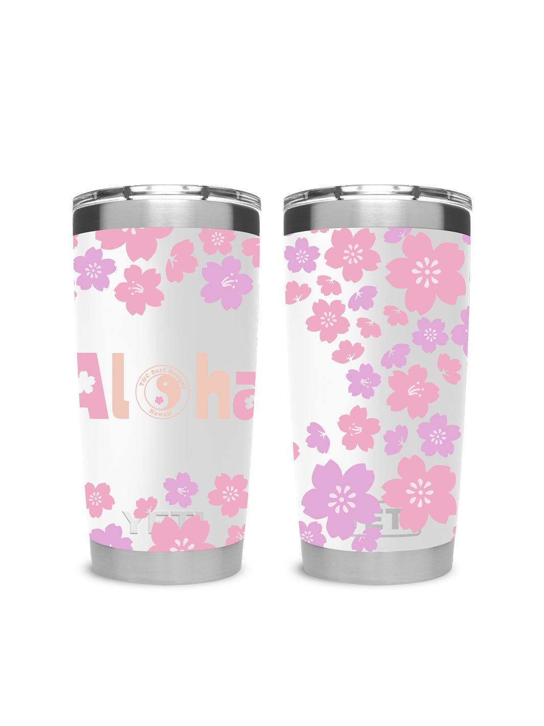 T&C Surf Designs T&C Surf 20 oz Cute Sakura Tumbler Yeti, White