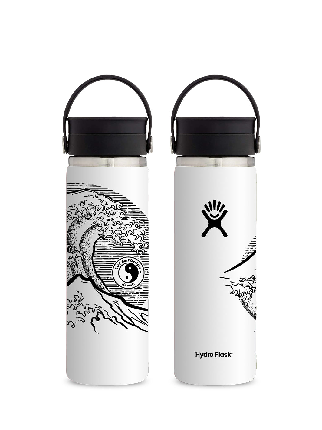 T&C Surf Designs T&C Surf 20 oz Stoked Hokusai Hydro Flask, Birch
