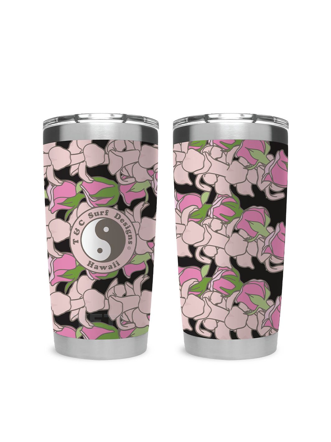 T&C Surf Designs T&C Surf 20 oz Lei Pu'uwai Tumbler Yeti, Black