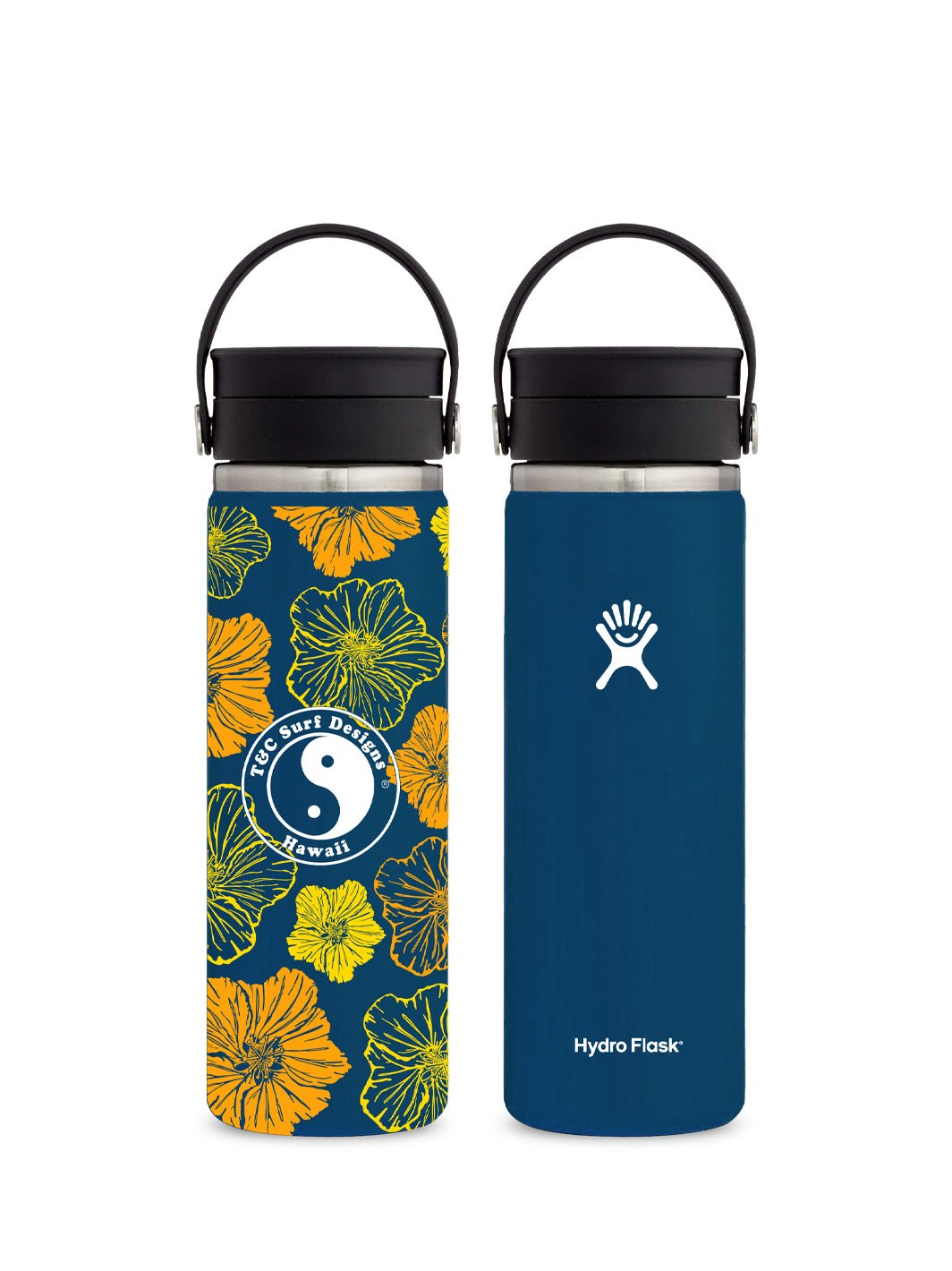 T&C Surf Designs T&C Surf 20 oz Ilima Block Hydro Flask, Indigo