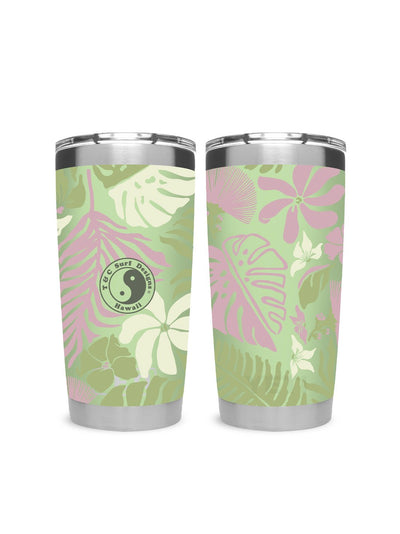 T&C Surf Designs T&C Surf 20 oz Tropic Print Tumbler Yeti, Key Lime