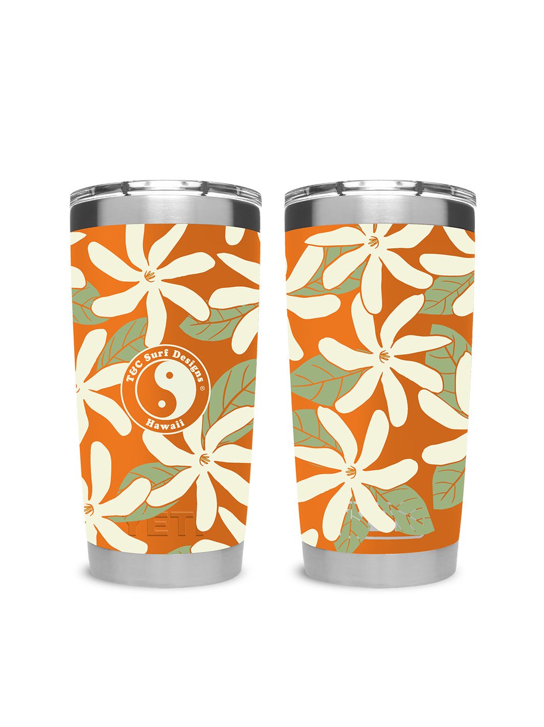 T&C Surf Designs T&C Surf 20 oz Tiare Tumbler Yeti, King Crab Orange