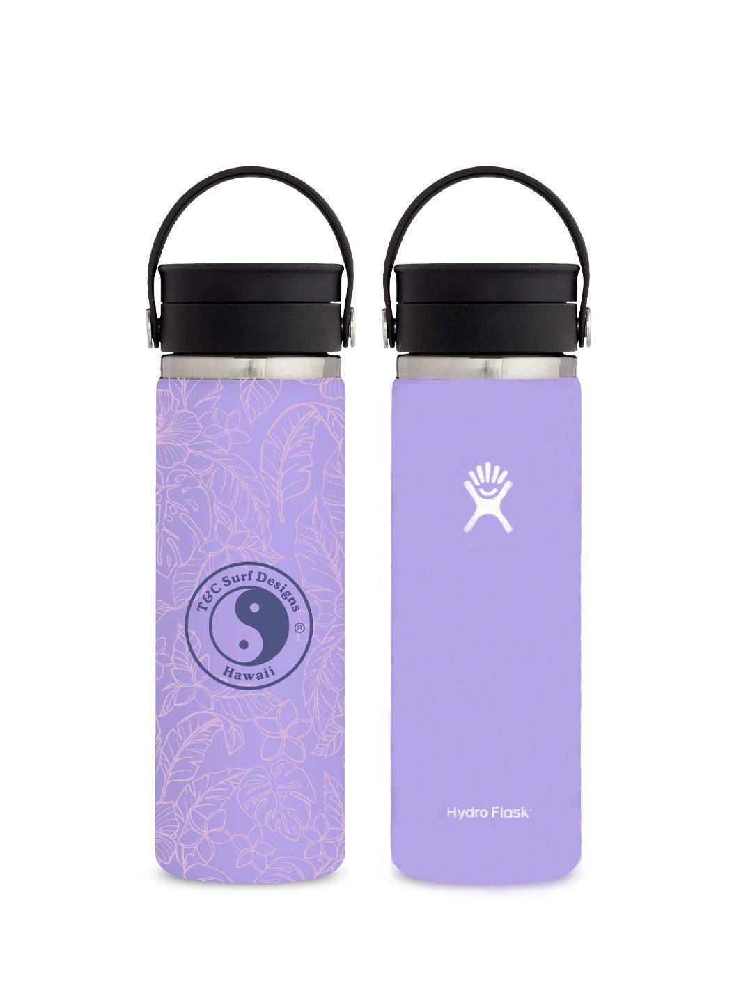 T&C Surf Designs T&C Surf 20 oz Fuchsia Hydro Flask, Lupine