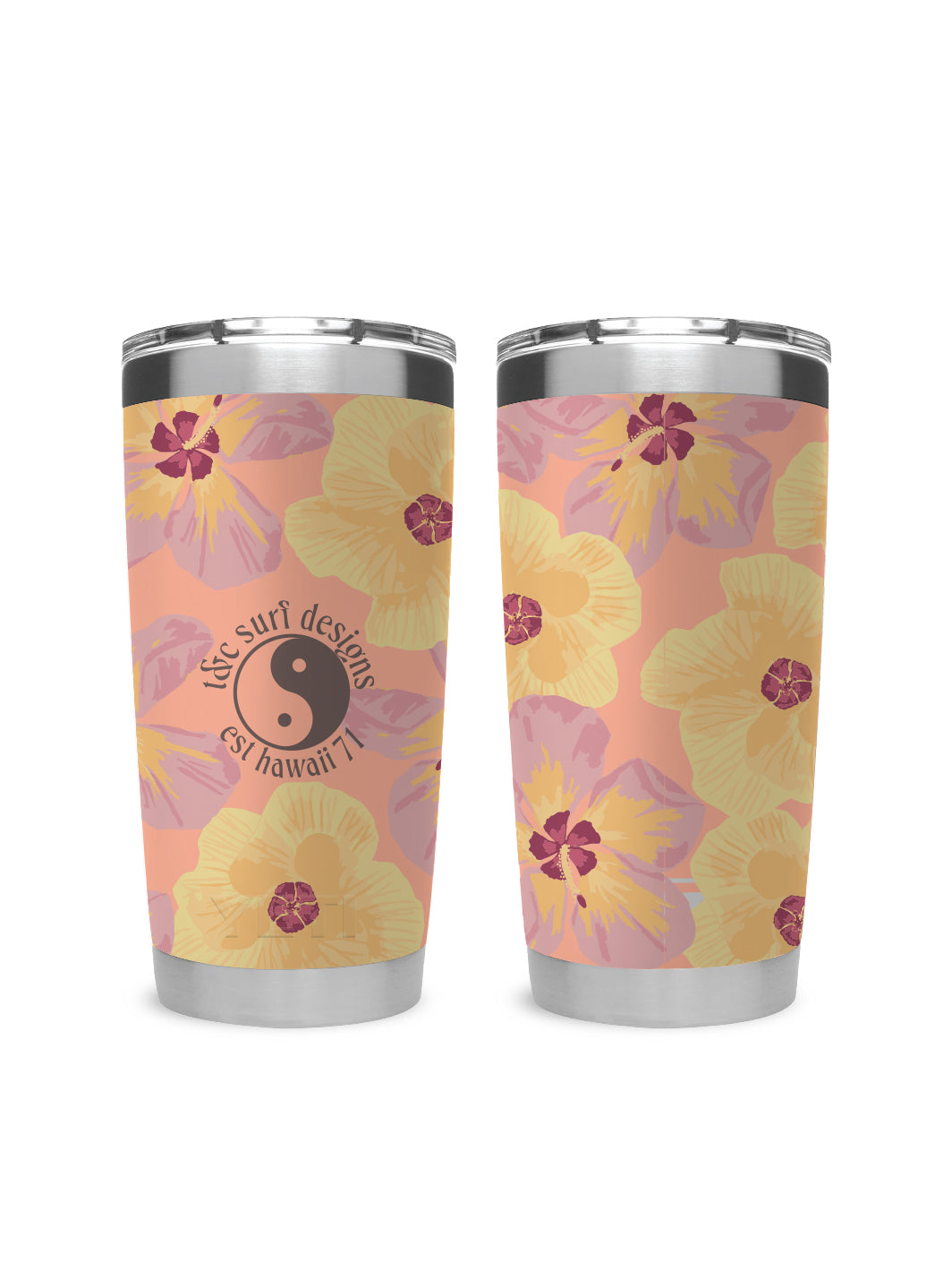 T&C Surf 20 oz Watercolor Hau Tumbler Yeti
