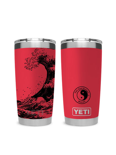 T&C Surf Designs T&C Surf 20 oz Hoku Hou Wave Tumbler Yeti, Rescue Red