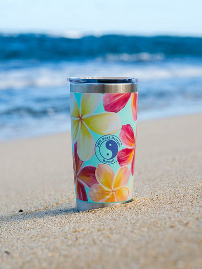 T&C Surf Designs T&C Surf 20 oz Plumeria Paint Tumbler Yeti,