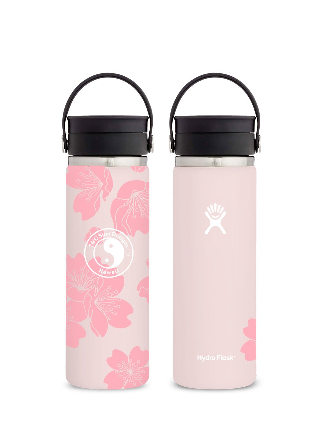 T&C Surf Designs T&C Surf 20 oz Etched Sakura Hydro Flask, Trillium