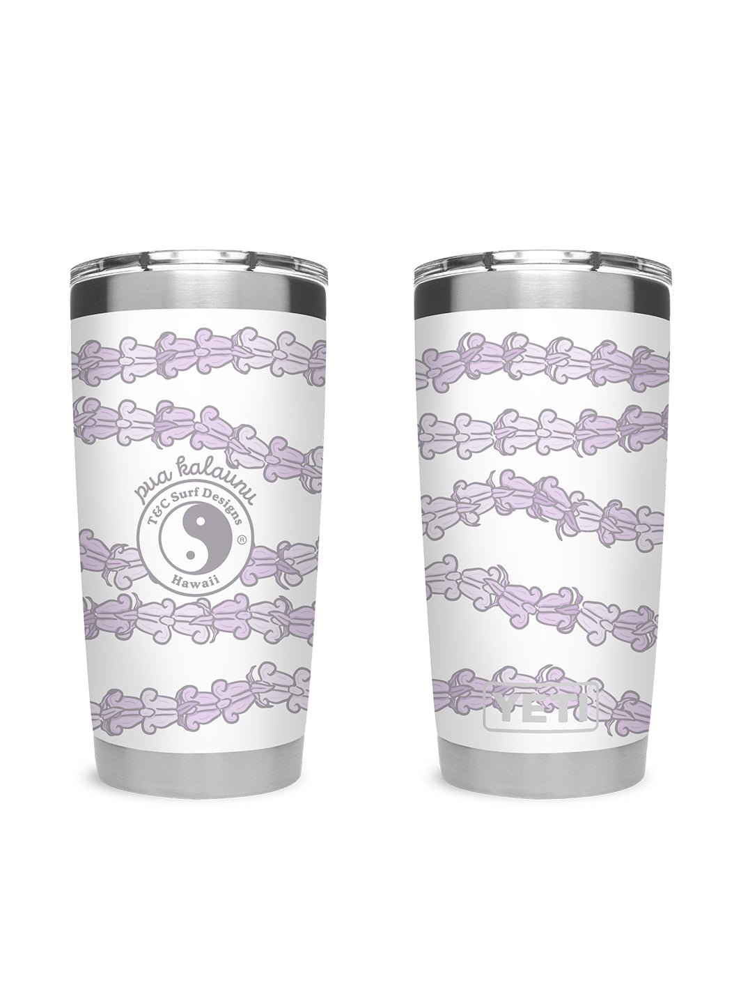 T&C Surf Designs T&C Surf 20 oz Pua Kalaunu Tumbler Yeti, White