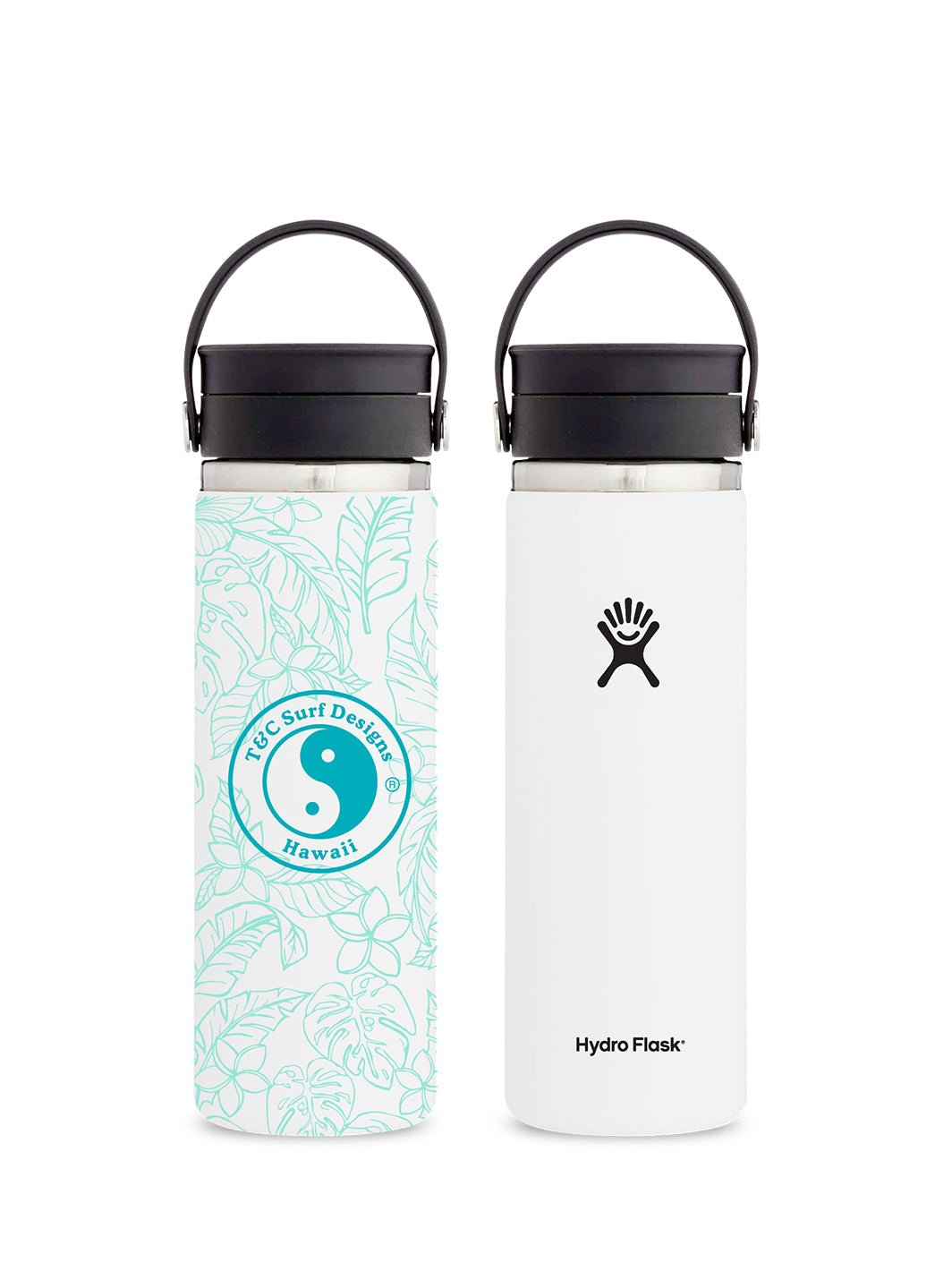 T&C Surf Designs T&C Surf 20 oz Fuchsia Hydro Flask, White