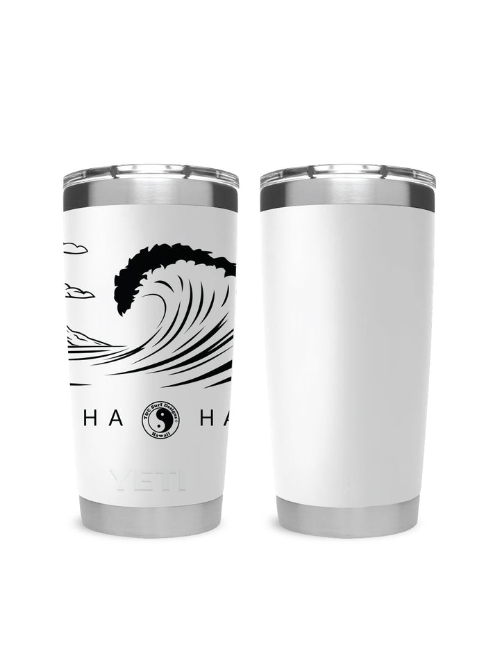 T&C Surf Designs T&C Surf 20 oz Graphic Diamond Head Wave Tumbler Yeti, White
