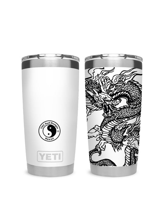 T&C Surf Designs T&C Surf 20 oz Seven Seas Dragon Tumbler Yeti, White