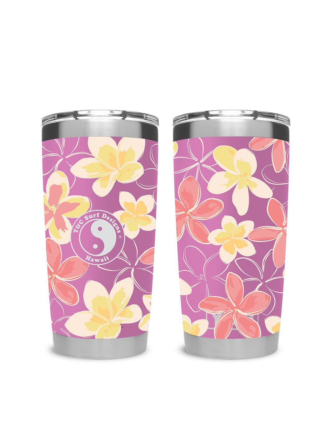 T&C Surf Designs T&C Surf 20 oz Pua Melia Tumbler Yeti, Wildflower