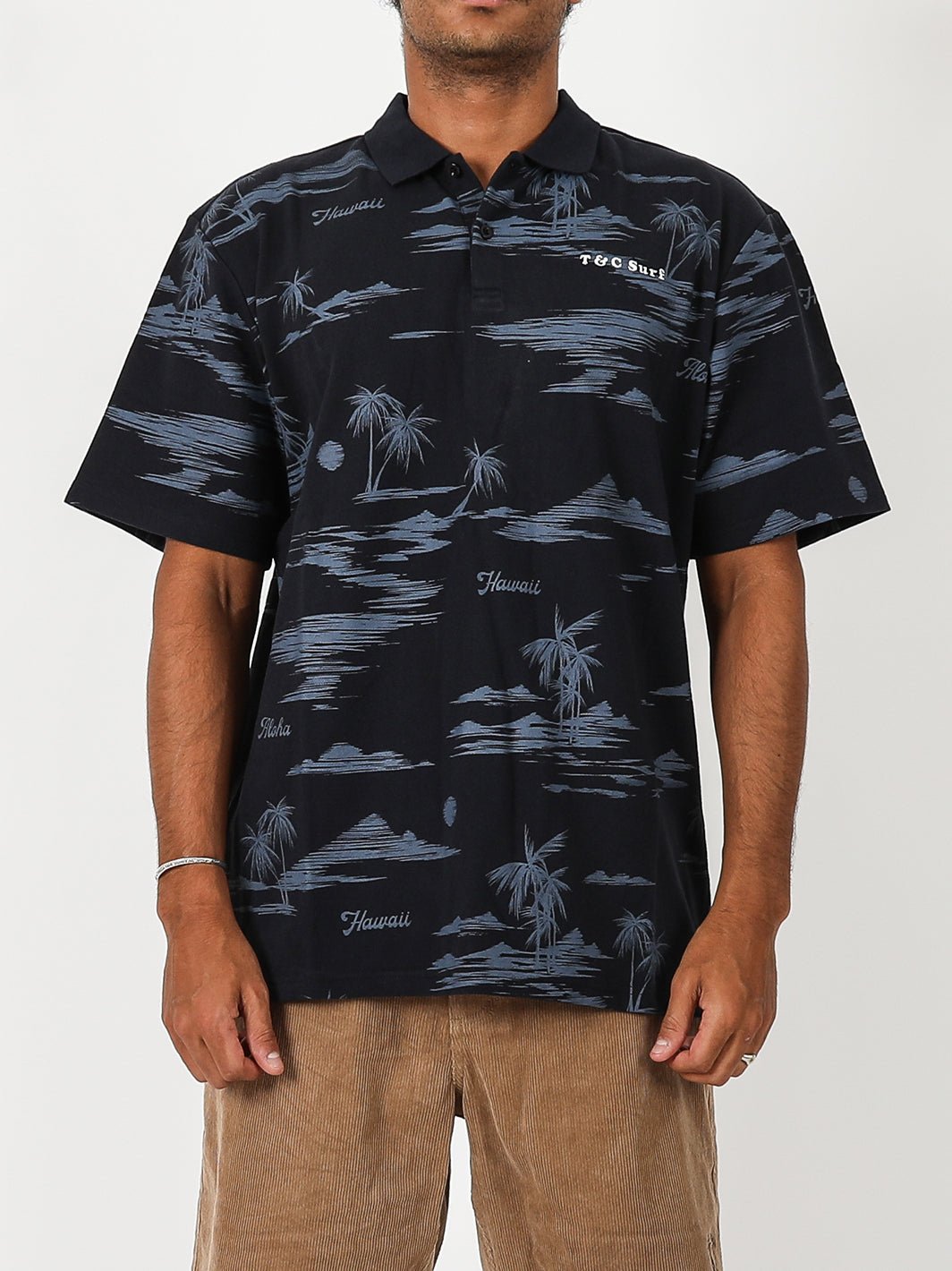 T&C Surf Designs Australia Turtle Bay Short Sleeve Polo,