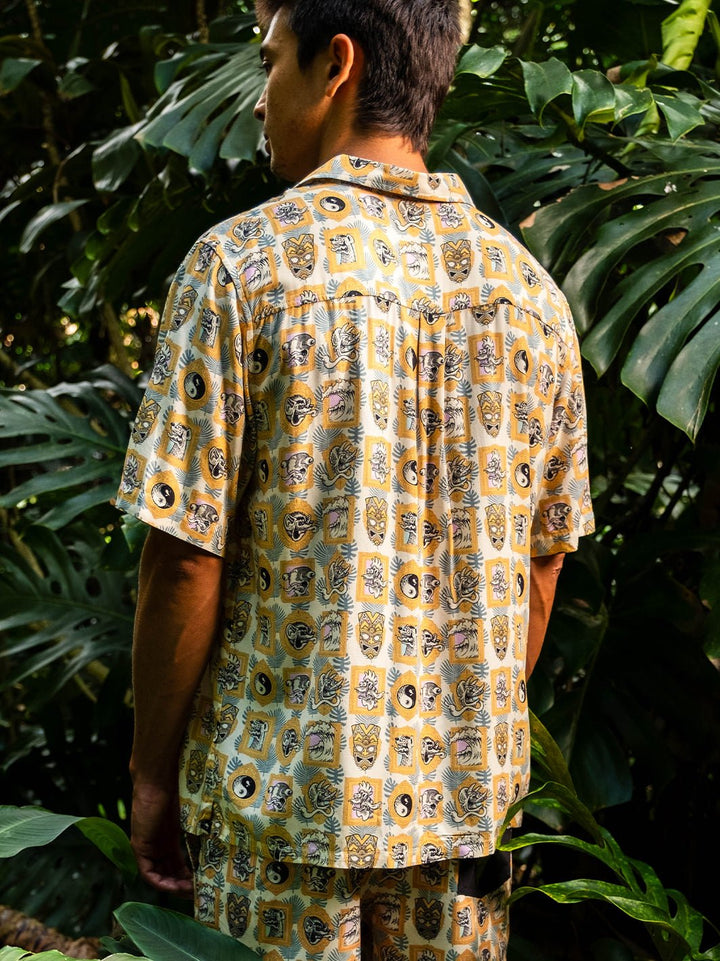 T&C Surf Designs Europe Aloha Short Sleeve Shirt Faces,