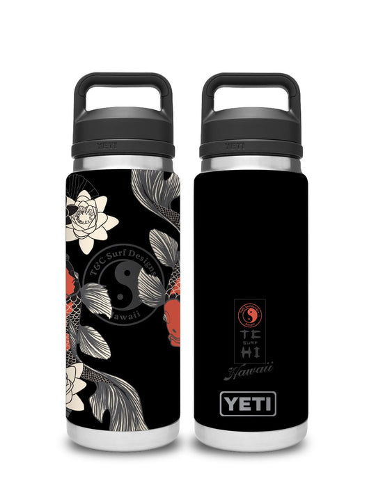 T&C Surf Designs T&C Surf 26 oz Lilykoi 2 Rambler Yeti Bottle with Chug Cap, Black