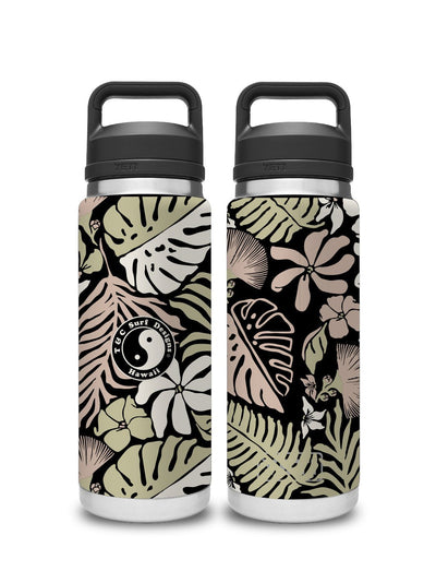 T&C Surf Designs T&C Surf 26 oz Tropic Print Rambler Yeti Bottle with Chug Cap, Black