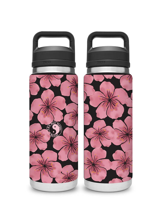 T&C Surf 26 oz Watercolor Blossom Rambler Yeti Bottle with Chug Cap - T&C Surf Designs