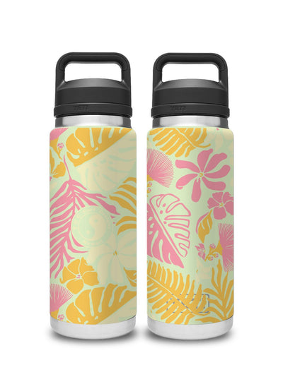 T&C Surf Designs T&C Surf 26 oz Tropic Print Rambler Yeti Bottle with Chug Cap, Key Lime