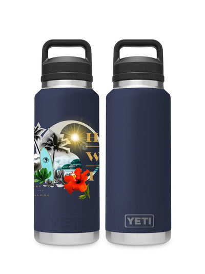 T&C Surf Designs T&C Surf 26 oz Utopia Rambler Yeti Bottle with Straw Cap, Navy