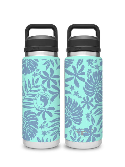 T&C Surf Designs T&C Surf 26 oz Retro Tropical Rambler Yeti Bottle with Chug Cap, Seafoam