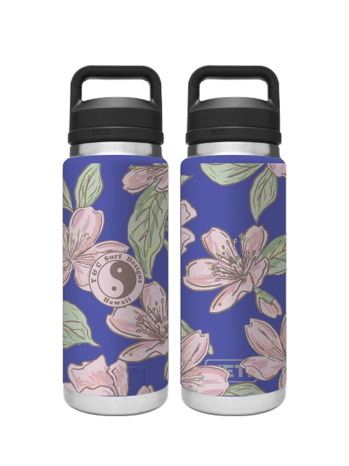 T&C Surf 26 oz Sakura Sketch Rambler Yeti Bottle with Chug Cap - T&C Surf Designs